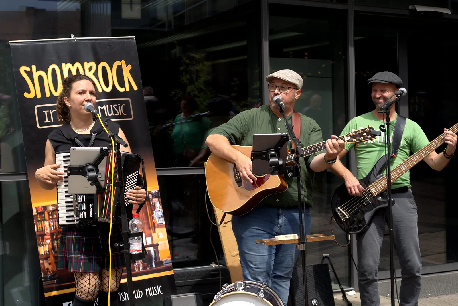 Live Irish music at a St. Joseph street event